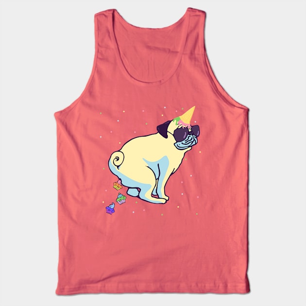 pug unicorn poops cupcakes Tank Top by FandomizedRose